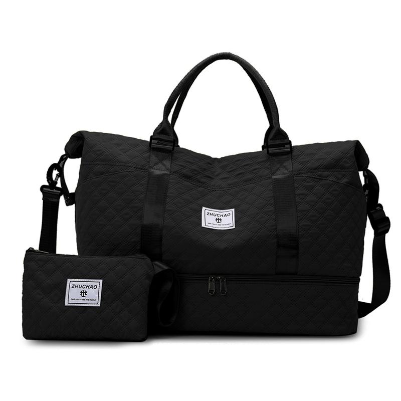 

Сумка для фитнеса через плечо Портативная сумка для йоги Дорожная сумка для хранения на коротких расстояниях чёрный