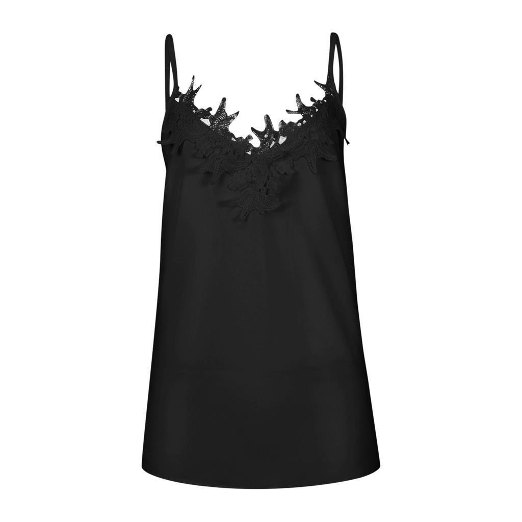 Women Fashion Color Sexy Lace V-neck Camisole Vest Tank Top