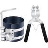 Piston Ring Compressor Taller Removal Tool For Car Engine With Piston Taller Plier, Sizes Adjustable From 2.08" To 6.89"(53Mm-175Mm)