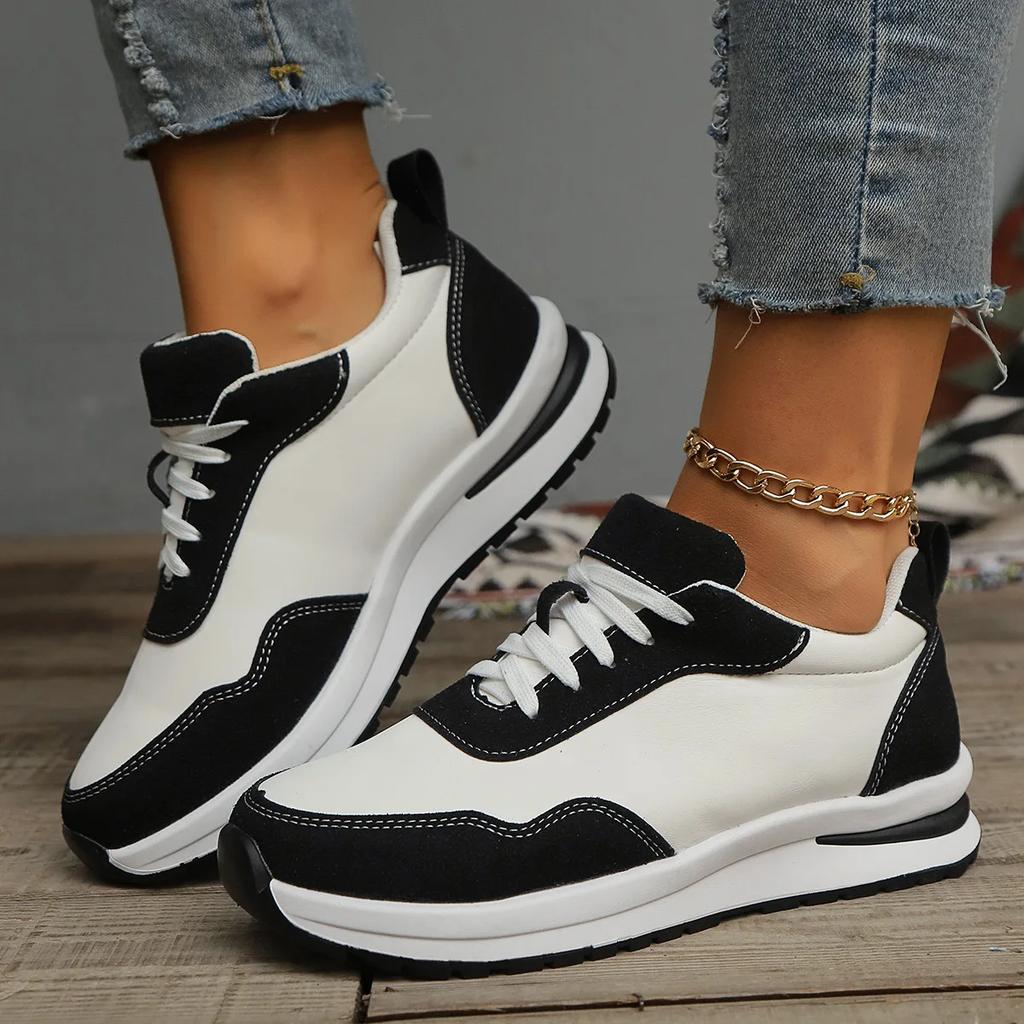 Fashion New Plus-size Women's Sports Shoes Fashion Lace-up Brand Design Women's Shoes Autumn Classic Versatile Women's Vulcanized Shoes