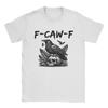F-Caw-F Funny Crow 100% Cotton T-Shirt For Men's Summer Awesome T-Shirts O-Neck Fashion Tee Shirt Oversize Wholesale Tops