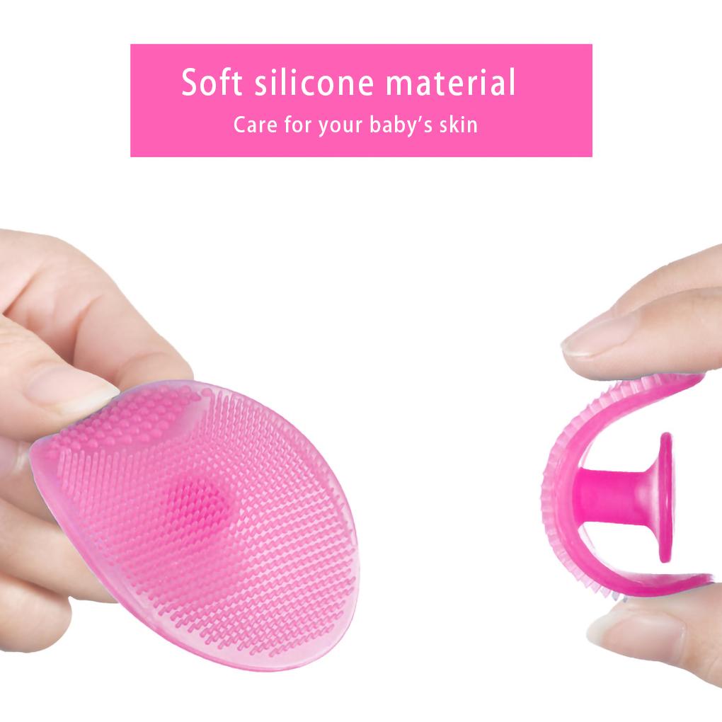 Baby Cleaning Bathing Brush Silicone Massage Wash Pad Shampoo Comb Soft Blackhead Remover Shower