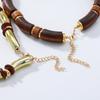 ZA Bohemian Multilayer Bamboo Necklace & Bracelet Set for Women