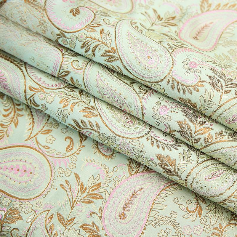 Nylon Pipa Brocade Silk Fabric Throw Pillow Sofa Cushion Satin Cloth Packaging Fabric Cheongsam Brocade Cloth