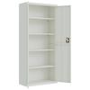 Filing Cabinet Light Grey 90 x 40 x 200 cm Steel