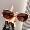 Women's Trendy Rhinestone Sunglasses with Elastic Temples and UV Protection - European & American Style for Kuaishou