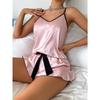 Sexy Slip Dress Home Wear Women's Summer Fashion Vest Shorts Set Home Silk Ice Silk Pajamas