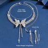 Wholesale of cross-border butterfly luxury necklaces, earrings, wedding dresses, versatile accessories for Europe and America
