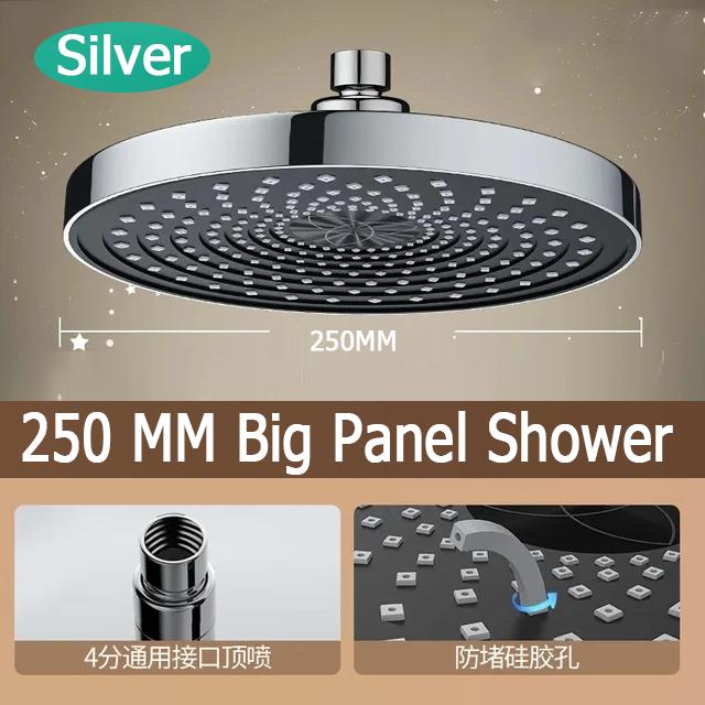 New 11 Inch Big Panel Water Saving Supercharge Shower Head 275mm High Pressure Large Flow Top Shower Faucet Bathroom Accessories
