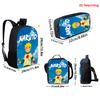 3Pcs Set NARUTO Anime Kids Mochila School Backpack with Lunch Bag & Pencil Case,Lightweight & Durable,For Ages 6-10 Boys & Girls