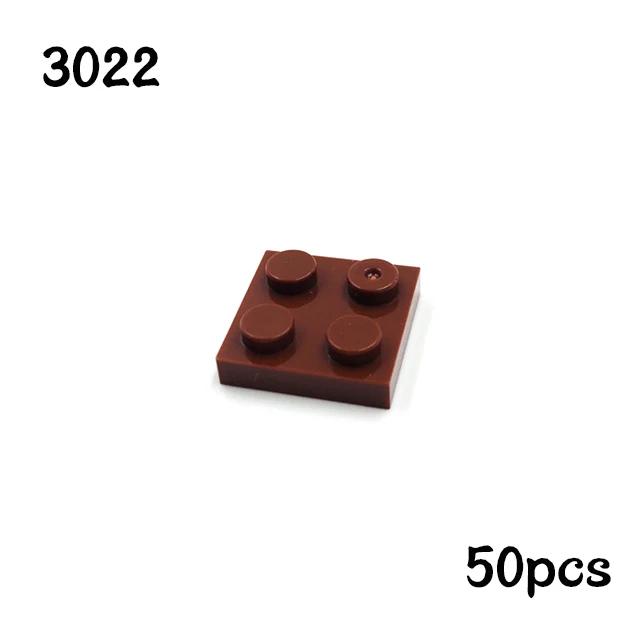 

Non-Toxic 50Pcs Moc Assemble Particles 3022 Thin Plate 2X2 Dots Building Blocks 2*2 Figures Bricks Diy Educational Creative Toy For Kids