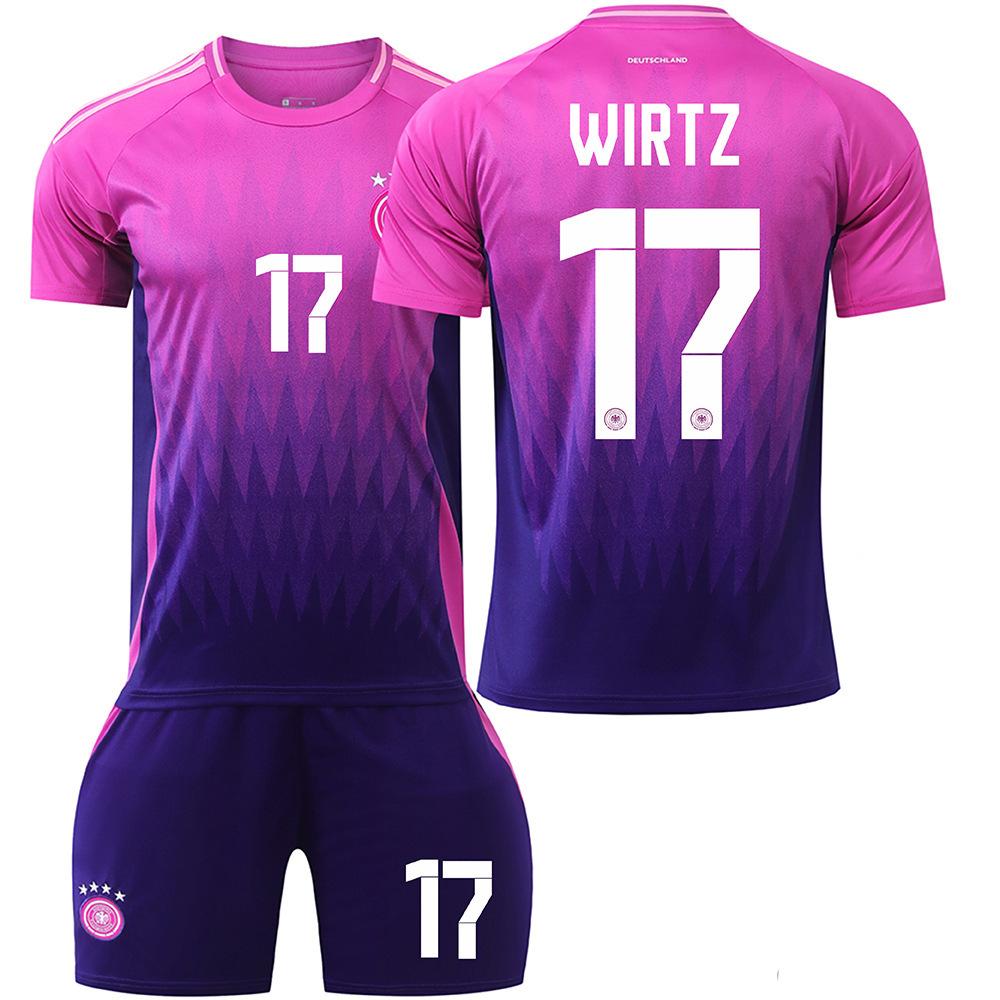 Germany Away Football Jersey Number Crosskimich Purple European Cup Jersey Custom Short-sleeved Jersey