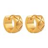 High-End Argyle Titanium Steel Ear Cuffs