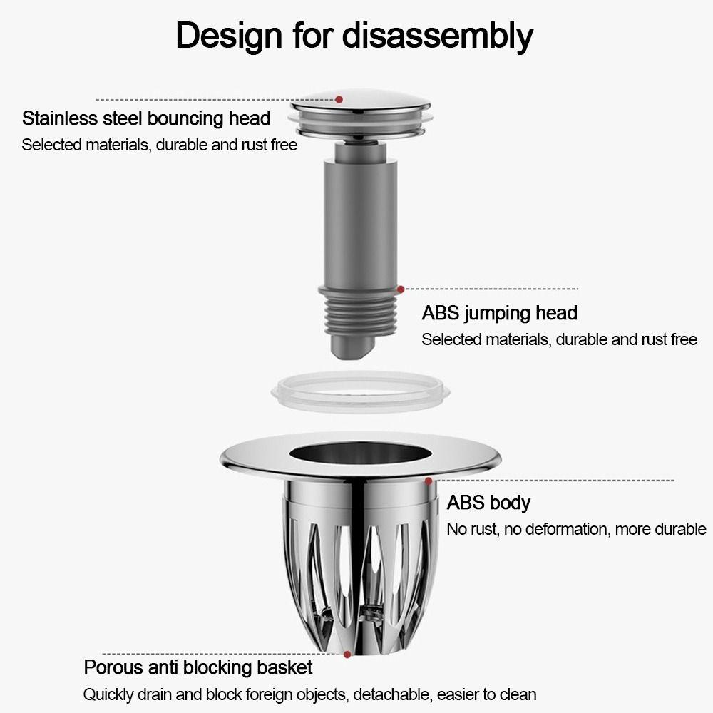 Copper Core Floor Drain Filter Mesh Hair Trap Anti-clog Pop Up Drain Filter Sealing Cover Multifunctional Sink Strainer Plugs
