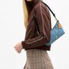 Coach Caitlin 24 Pikowany Detal Złote Elementy Materiał i Skóra Torba Tote Crossbody na Ramię Średnia Damskie torby Indygo CDZ89-IMTYV