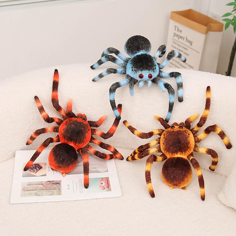 Color Spider Plush Stuffed Toys Cartoon Spider Plush Soft Animals Doll Creative Room Decor Insect Enthusiast Gift