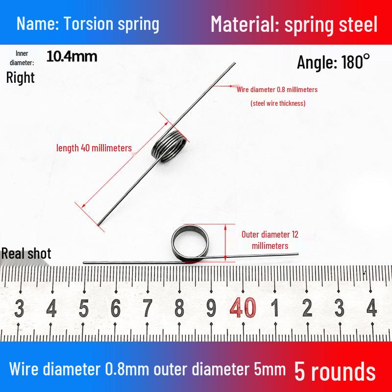 Torsion Spring Steel 0.3-3.0 for 90/180° Clip Trash Can
