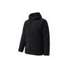 Logo Print Hooded Comfortable Warm Down Jacket Unisex Outerwear Black 952347915-2