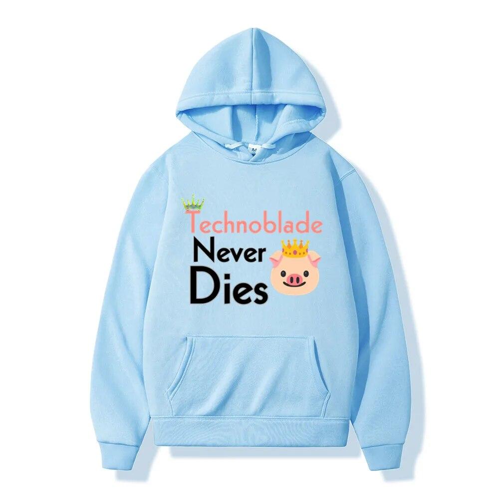 Streetwear Technoblade Miss You Unisex של קפוצ'ונים סווטשירט צמר חורף נשים קז'ואל היפ הופ סוודר Harajuku Hoody בגדי גברים