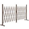 Clôture Treillis Extensible Autoportante Mobile Pliante Panneau Écran de Jardin Aluminium, 405cm x 103.5cm, Marron Foncé