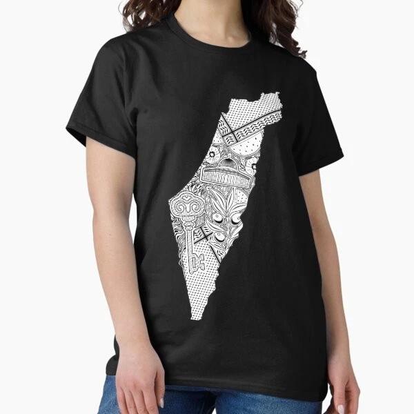 Palestine Map Decorative Eleunisexts Pattern 2 Clas Made In UsaAus TShirt S2xl S
