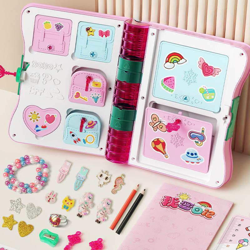 Набір ювелірної косметики для дітей Магічна книга Скринька-сюрприз DIY Рукоділля Кільця Браслети Гра в уявлення Подарунок на День народження Різдво для дівчинки