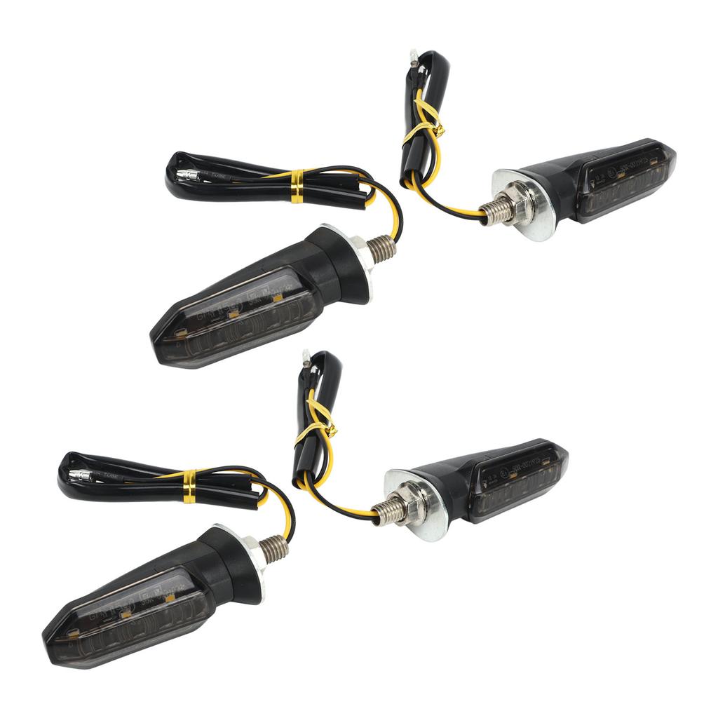 4Pcs Motorcycle LED Turn Signal Lights Mini Front Rear Indicator Waterproof Universal for Beach