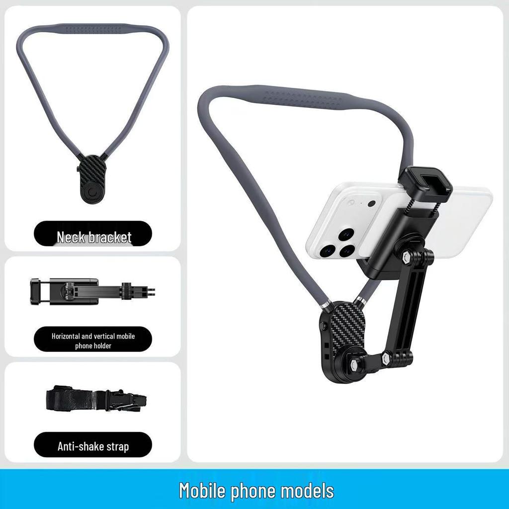 Nackenmontierter Handyhalter für Outdoor-Radfahren & Vlogging - Freihändiges Streamen & Aufnehmen