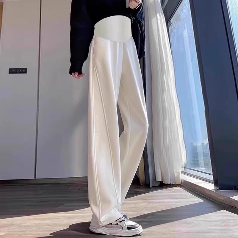 Maternity Pants Wear Wide-leg Narrow Version Loose Leisure Sports Versatile Fashion Support Spring Autumn and Winter Trousers Banana Trousers Women