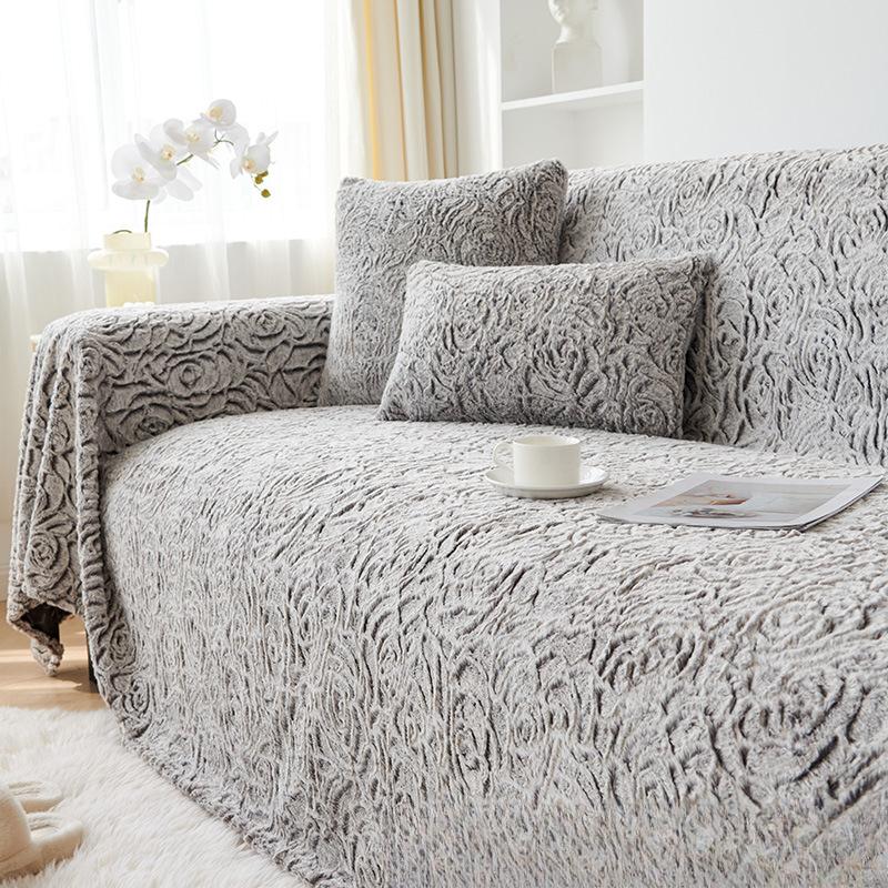 

Современный простой тканевый чехол для дивана, универсальный чехол для дивана с полным покрытием, пылезащитное полотенце с тиснением, бархатный чехол для дивана, чехол для дивана 180*130