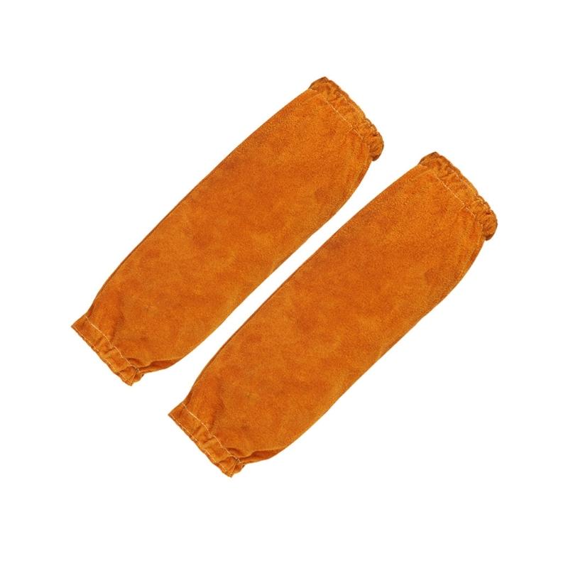 Extended Wear Leather Welding Arm Sleeves With Superior Heat Resistance For Professional Welders Industrial Work