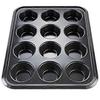 Non-Stick 12 Hole Muffin Tin | Carbon Steel | Dark Blue | Baking Tins/Yorkshire Puddings/Mini Cake/Small Cakes