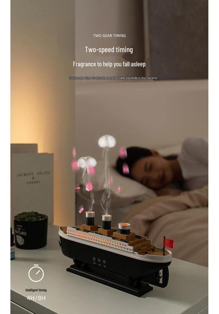 Retro Steamboat Aromatherapy Ultrasonic Jellyfish Mist Humidifier