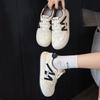 Leather Thick-soled Heightening Women's Autumn New Light and Not Tired Feet Round Head Versatile Sports and Leisure Shoes