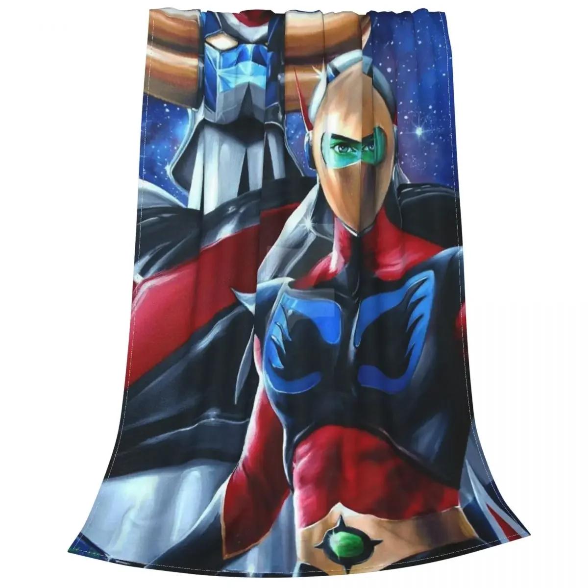 

Goldorak Actarus Mazinger Z Manga Blankets Sofa Cover Flannel Decoration Warm Throw Blankets for Home Car Rug Piece 30x40in