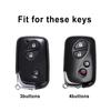 3/4 Tasten TPU Gunmetal für Lexus LS460 GS300 450h 460h IS250 IS300C RX270 ES240 ES350 CT200H GX400 GX460 Autoschlüsselhülle