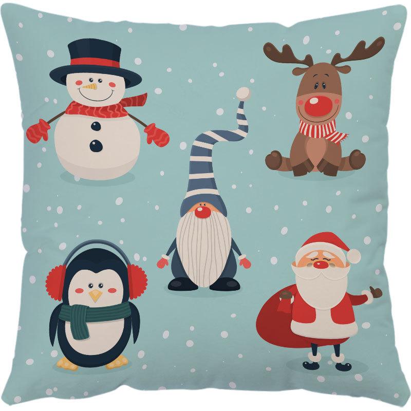 Amazon Hot Pillow Cartoon Doll Vánoční polštář Povlak na polštář Povlak na polštář na pohovku Povlak na polštář na sedák