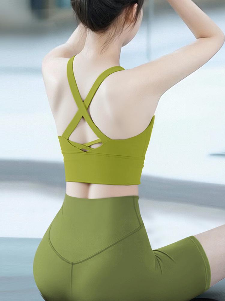 Women's 2026 High-Intensity Shockproof Fitness Bra - One-Piece Yoga Vest with Side Boob Support