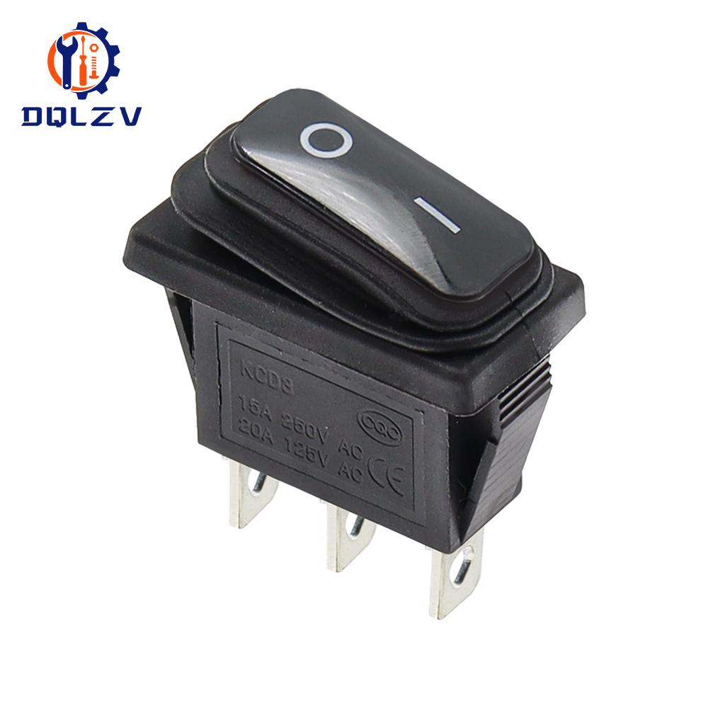 KCD3 Waterproof Rocker Switch ON-OFF/ON-OFF-ON 3Pin,2/3 Position,Electrical Equipment With Lighting Power,16A 250VAC/20A 125VA
