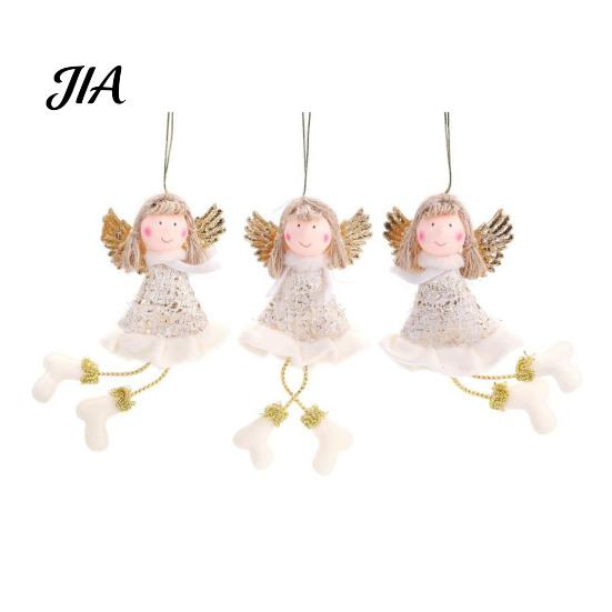 Handmade Fabric Doll Pendants Christmas Angel Hanging Ornaments, Cute Plush Pendant, Xmas Tree Decorative Small Festive Window Decorations Ornaments