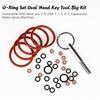Oval Head Key Set with Keyring Seal Rings Automatic Coffee Machine Maintenance Part Coffee Repair Tool for Coffee