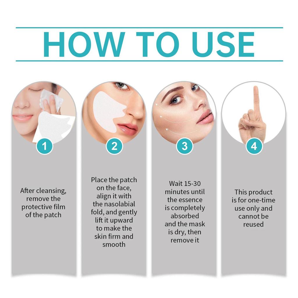 Patchs Anti-Rides Patch Microcristallin Acide Hyaluronique Autocollant Décret Liftant Lifting Des Yeux Visage Nutriti Suppression Des Rides
