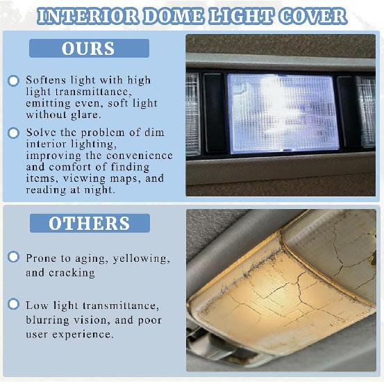 Interior Dome Center Reading Light Lamp Cover Clear Lens Fit for 1988-1998 Chevrolet K1500 K2500 K3500 C1500 C2500 C3500 C3500HD and Suburban Series
