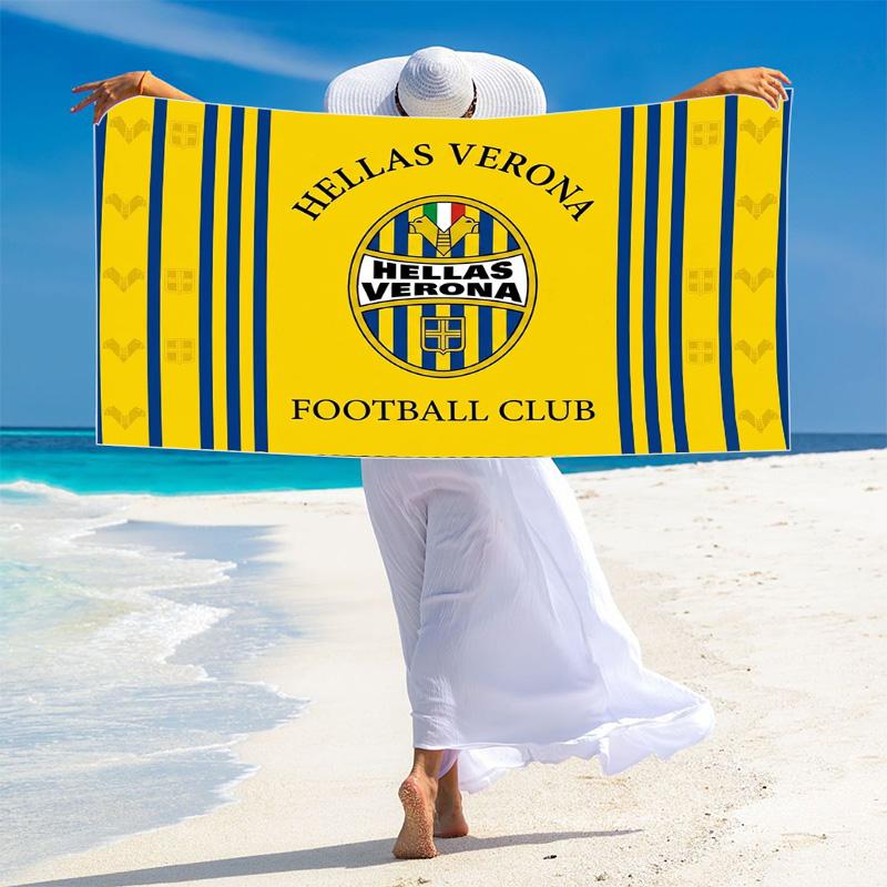 Hellas Verona Fc Print Beach Towel, Large Soft Quick Dry Towel for Beach Camping Swimming