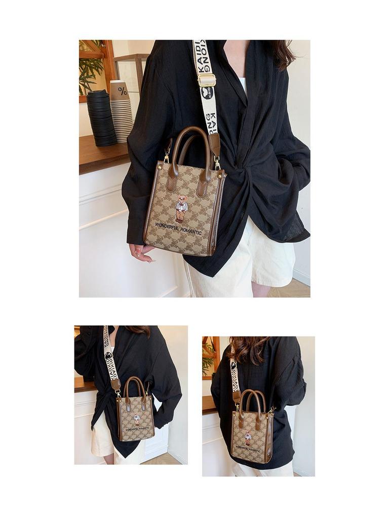 Katie Bear Damen Niedliche Handtasche im koreanischen Stil zum Umhängen - Kleine & Trendige Einzel-Schultertasche