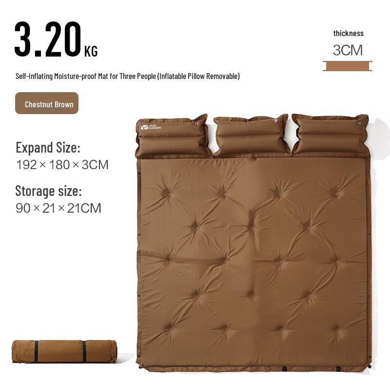 MOBI GARDEN NX20663006 Connectable Self-Inflating Sleeping Pad 3cm