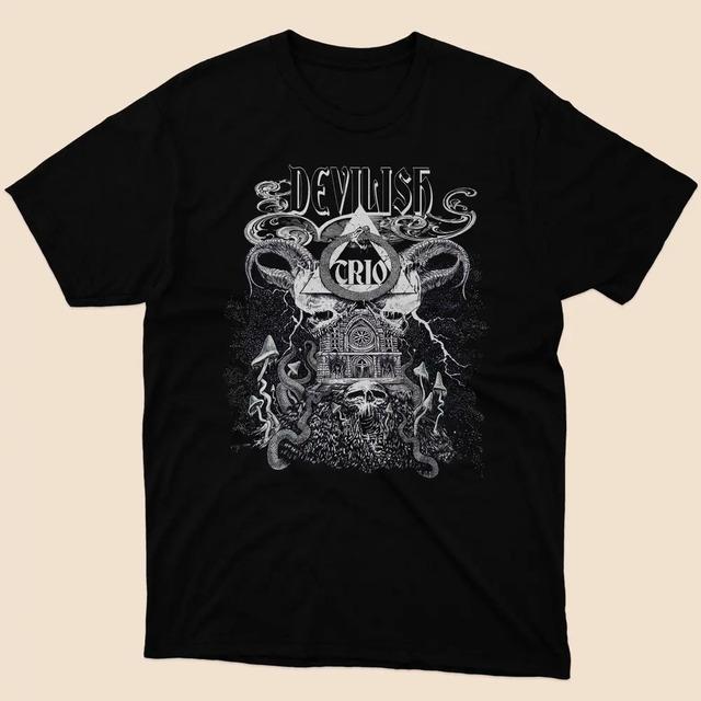 Camiseta Estampada Devilish Trio Skull Horns S