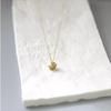 Women's Titanium Steel 18K Gold-Plated Round Disc Necklace - Smooth Mirror Finish