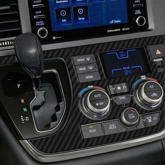 Carbon Fiber Interior Radio/Climate Control Cover Trim For Toyota Sienna