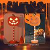 Halloween Cartoon Night Light Battery Operated LED Atmosphere Light Decor Warm White Light Wooden for Party Haunted House Decor